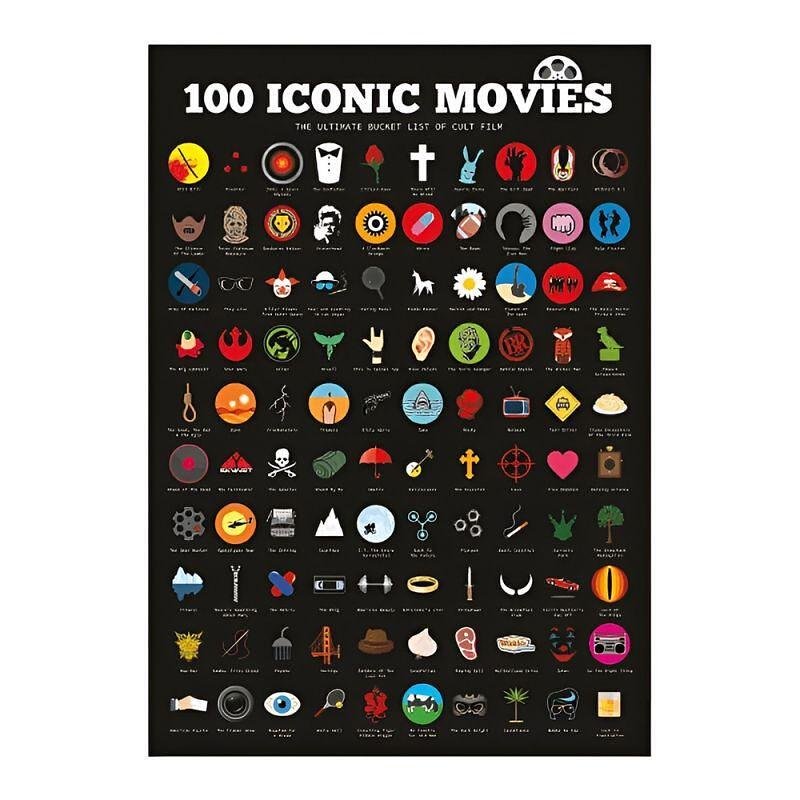 Скреч постер - 100 емблематични филма | Tablegames.bg
